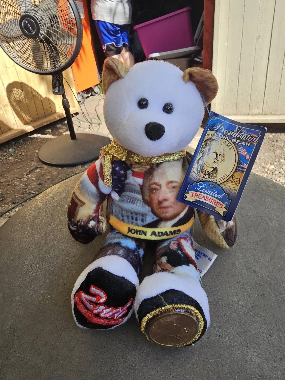 Presidential Coin Bear - John Adams Collectible Plush (Multicolor)